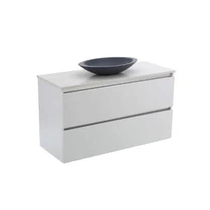 Fienza Quest Wall Hung All Drawer Vanity - White - Hardwood Or Stone Top
