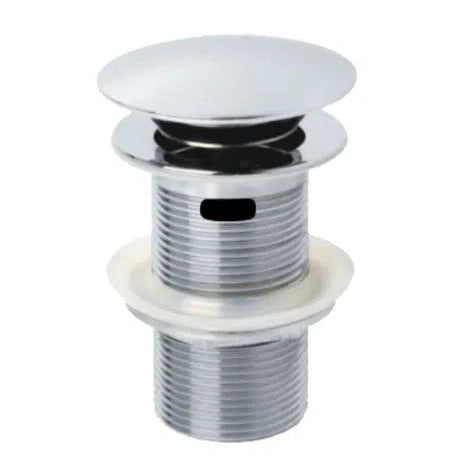 Fienza Pop Up Waste, Metal Cap Chrome, 32mm With Overflow