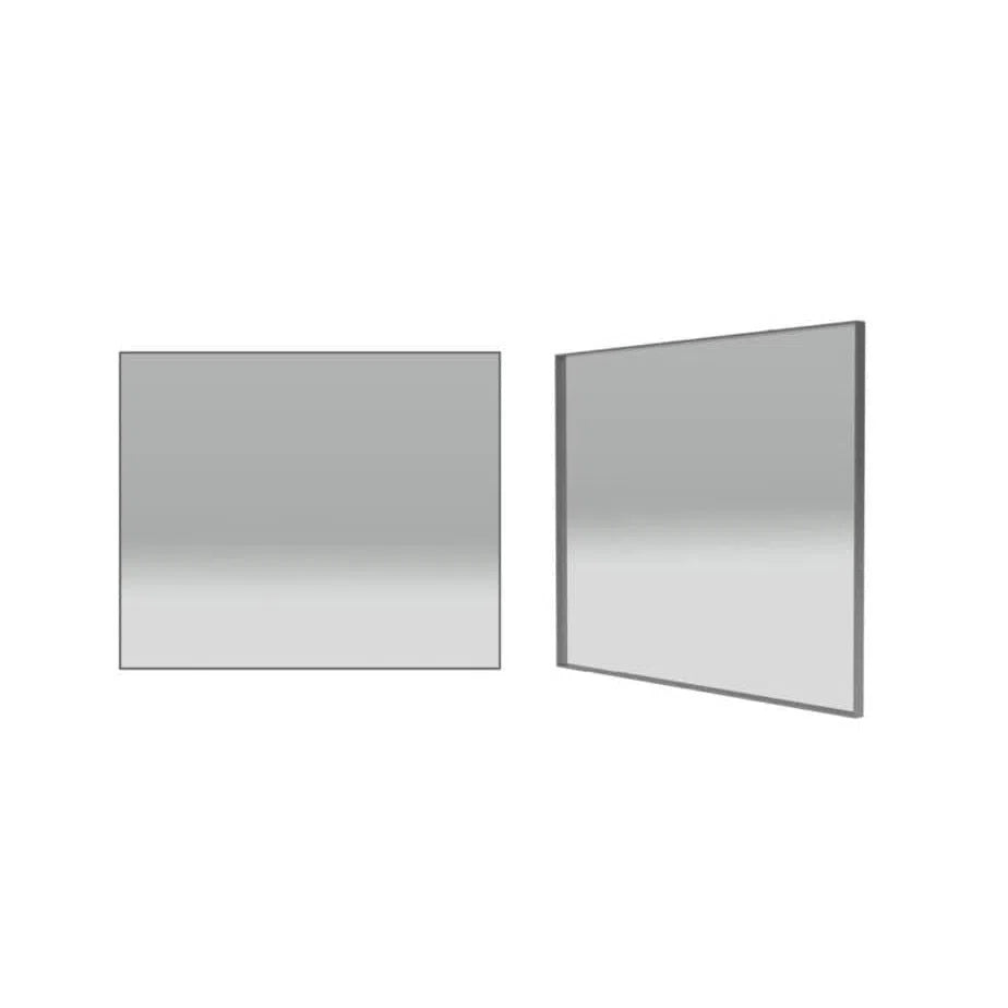 Forme 900 x 750 Framed Mirror - Brushed Stainless Steel