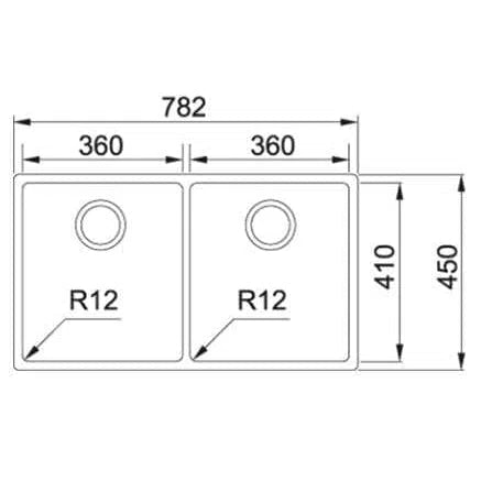 Franke Bolero Double Bowl Sink BOX 220-36