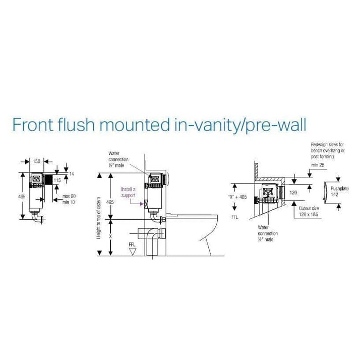 Geberit Kappa Under Counter Concealed Cistern