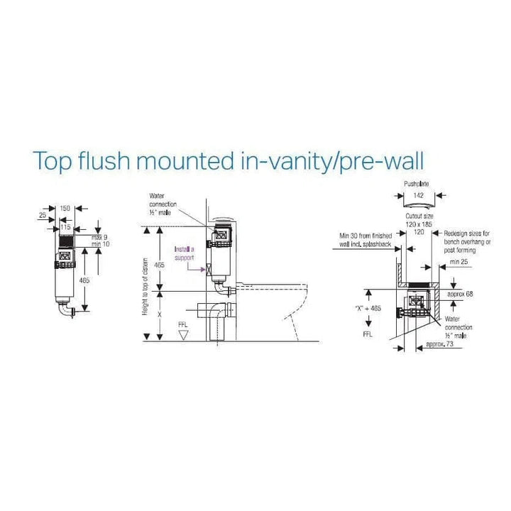 Geberit Kappa Under Counter Concealed Cistern
