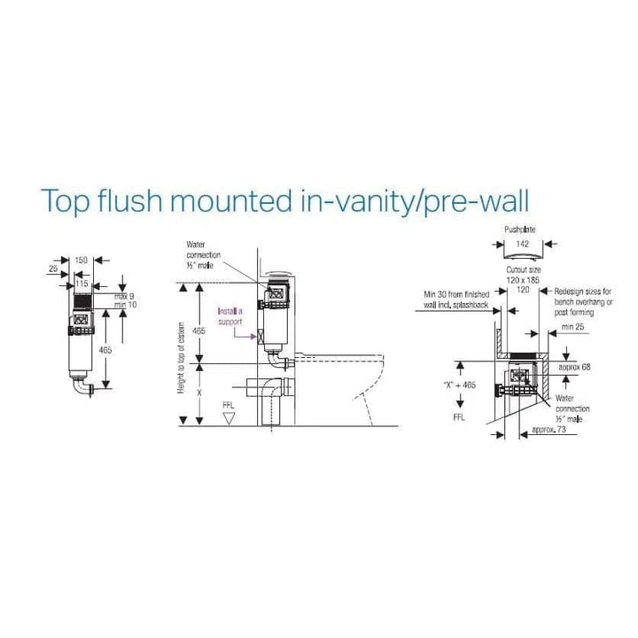 Geberit Kappa Under Counter Concealed Cistern