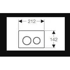 Inwall Cisterns Geberit Geberit Kappa21 Dual Flush Plate For UP200