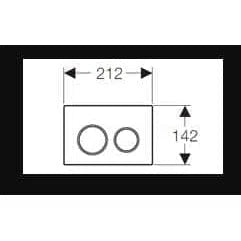 Inwall Cisterns Geberit Geberit Kappa21 Dual Flush Plate For UP200