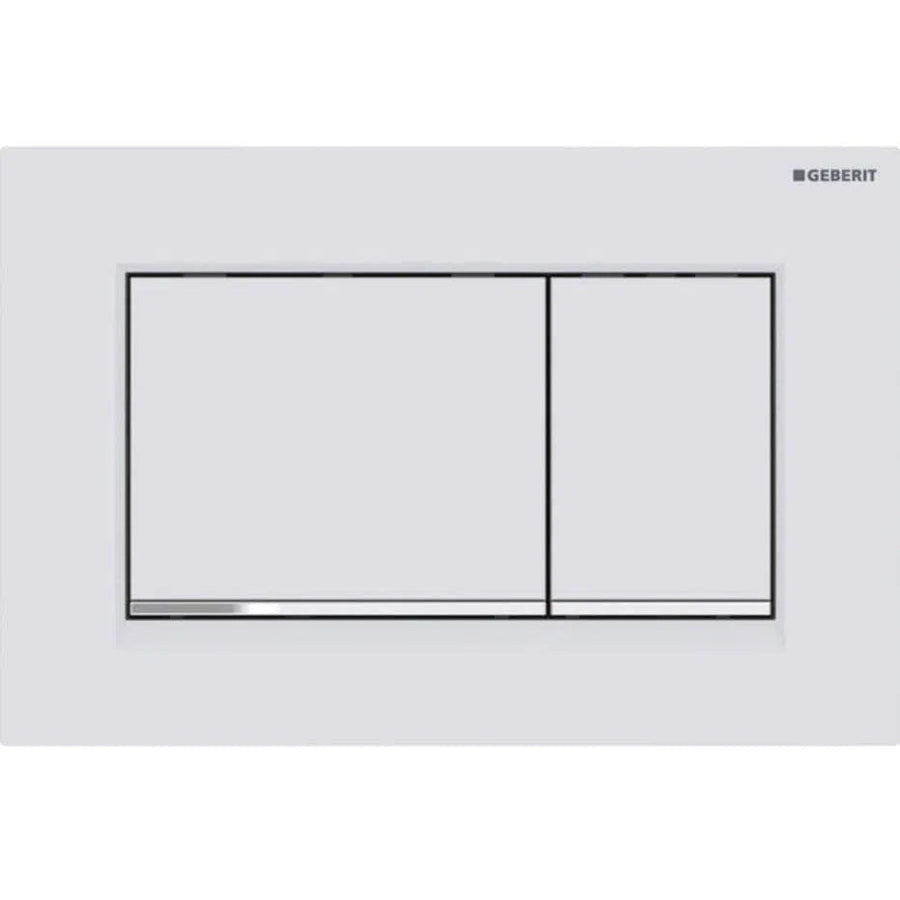 Spare Parts Geberit Geberit Sigma30 Dual Flush Button & Access Plate -  Gloss White/Chrome Trim
