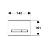 Geberit Sigma50 Dual Flush Button & Access Plate - Slate/Brushed Chrome Buttons