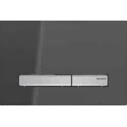 Geberit Sigma50 Dual Flush Button & Access Plate - Smoked Reflective/Brushed Chrome Buttons