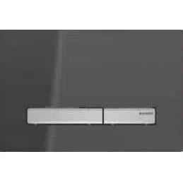 Spare Parts Geberit Geberit Sigma50 Dual Flush Button & Access Plate - Smoked Reflective/Brushed Chrome Buttons