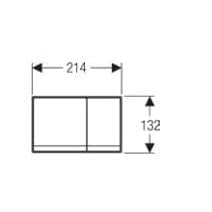 Geberit Sigma60 Dual Flush Button & Access Plate Brushed Chrome/Chrome Trim