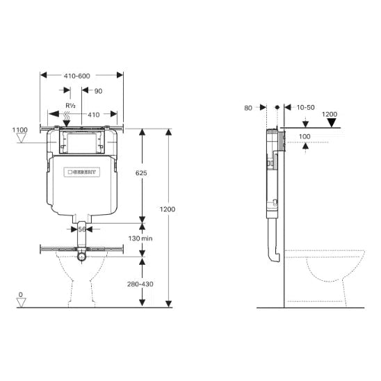 Geberit Sigma 80 Inwall Cistern Only