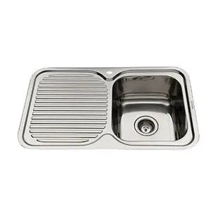 Single Bowl Sink Hardings Hardware Everhard Rosehill 780mm Single Bowl Right Hand Bowl Sink with Drainer