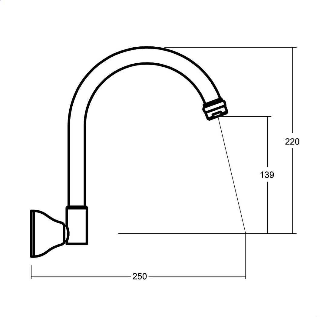 Alder VERDE Wall Bath Spout
