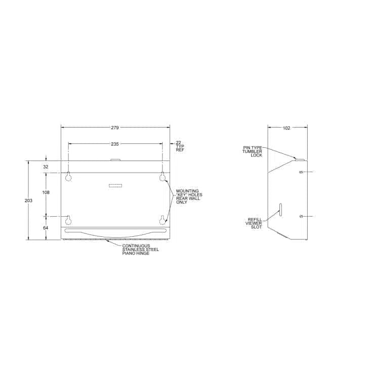 JD Macdonald Paper Towel Dispenser 10 0215