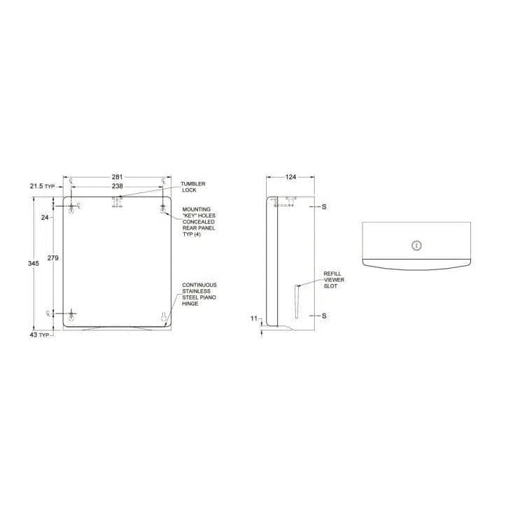 Commercial JD Macdonald JD Macdonald Stainless Steel Paper Towel Dispenser