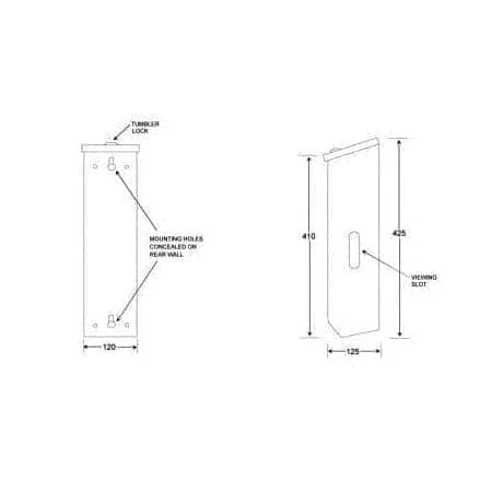 JD Macdonald Commercial Surface Mounted Triple Toilet Roll Holder