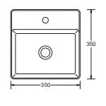 Johnson Suisse Venezia Square Basin with Tap Hole