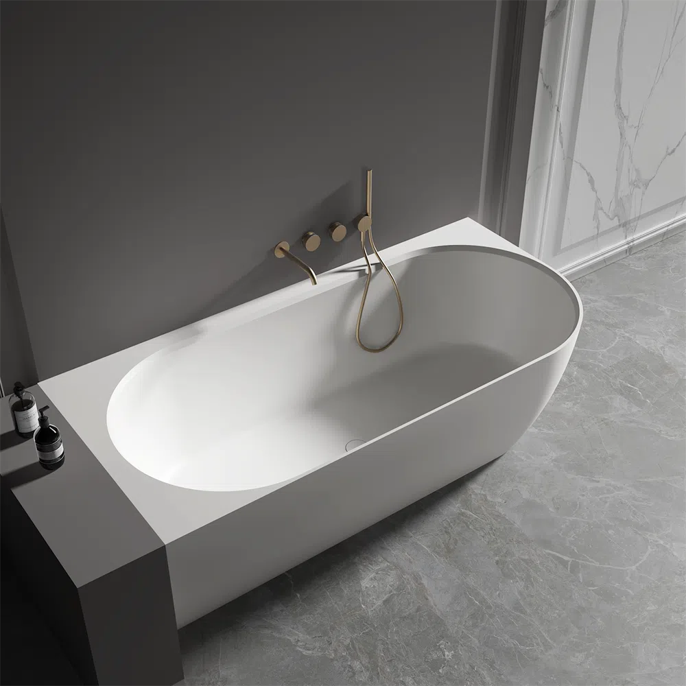 Kaskade Lillie Back To Wall Freestanding Bath