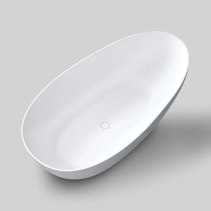 Kaskade Zoey Freestanding Egg-Shaped Stone Bath