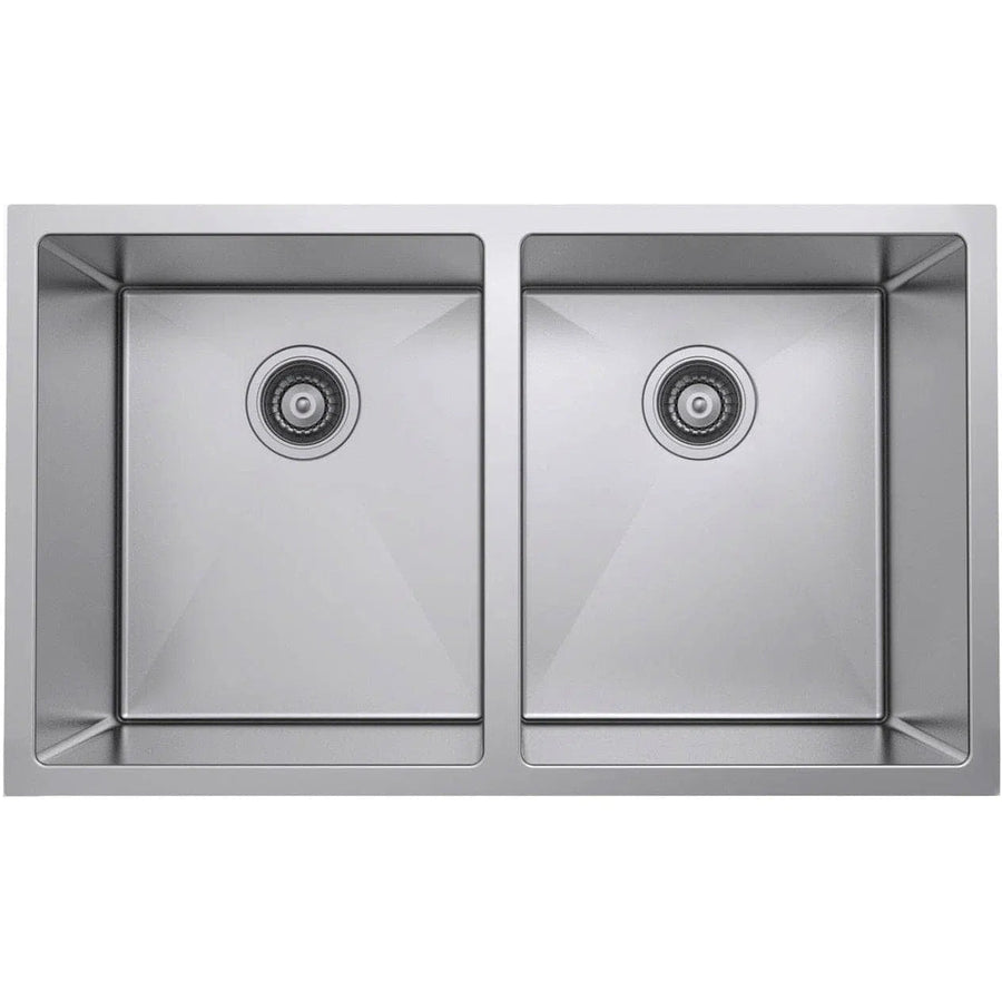 Double Bowl Sink Mark Anderson Sales MAS Swordfish Stainless Steel Double Bowl Kitchen Sink SW76DB