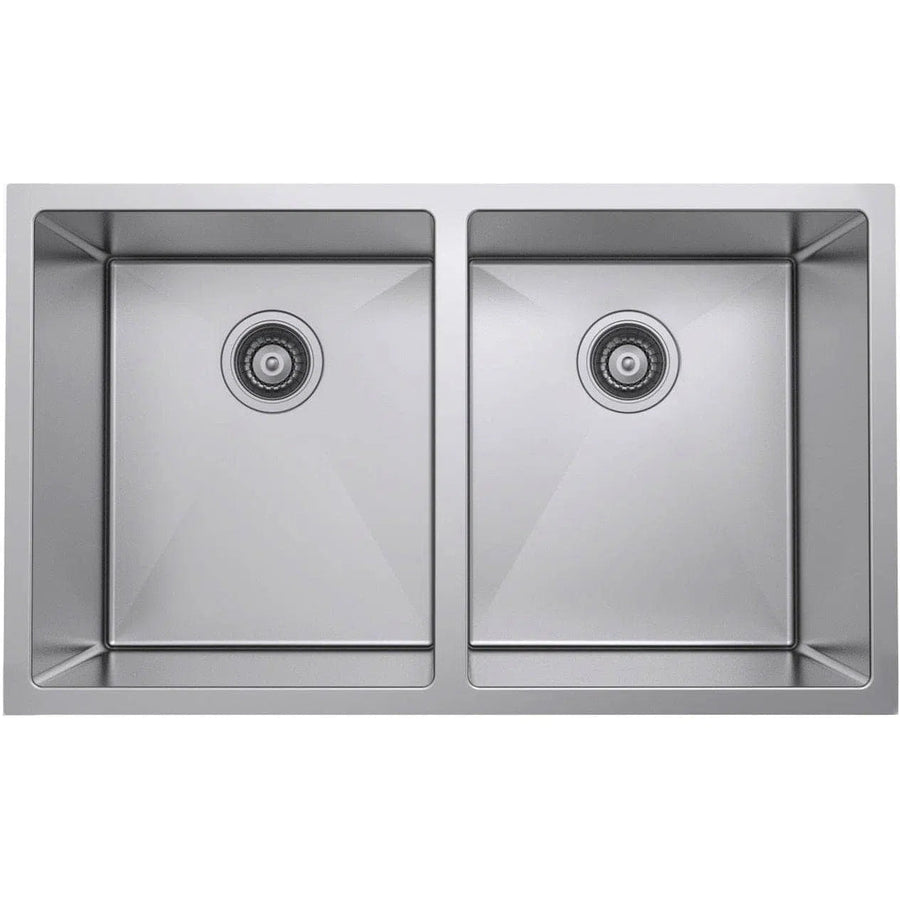 Double Bowl Sink Mark Anderson Sales MAS Swordfish Stainless Steel Double Bowl Kitchen Sink SW76DB
