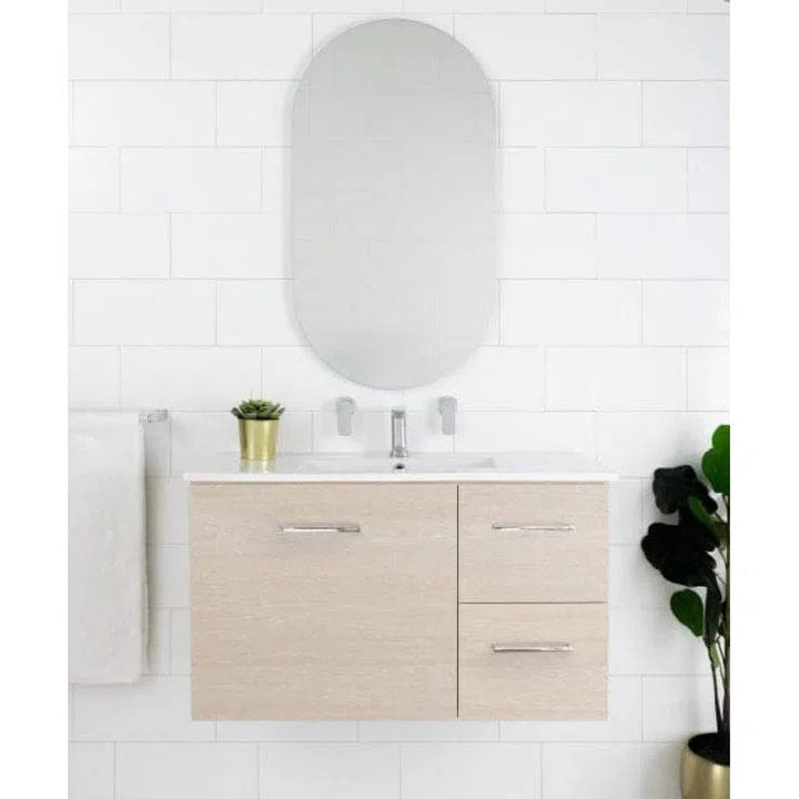 Marquis Marq 3 900mm Vanity - Ceramic Top - 1 Taphole - Door And Drawers