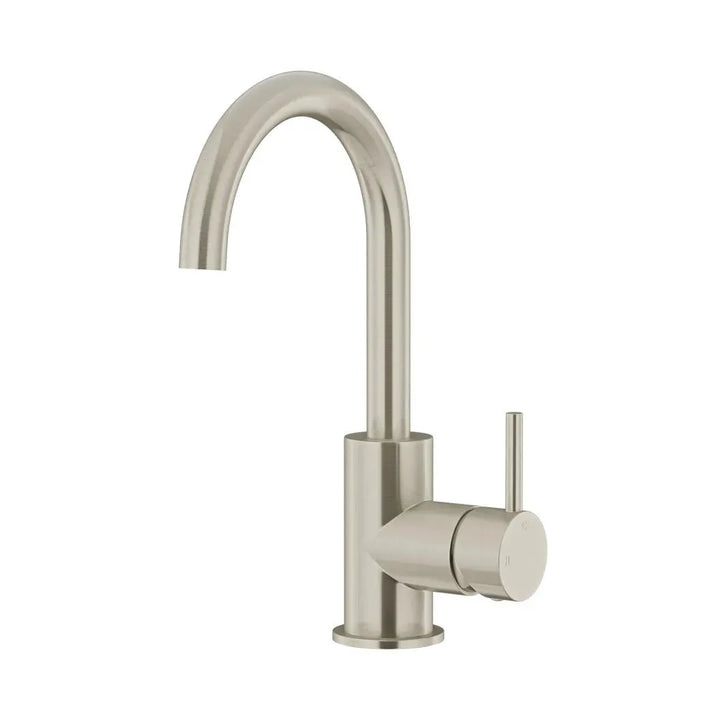 Meir Round Gooseneck Basin Mixer + Cold Start