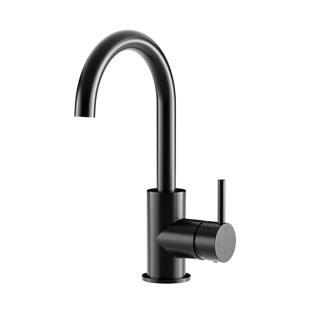 Meir Round Gooseneck Basin Mixer + Cold Start