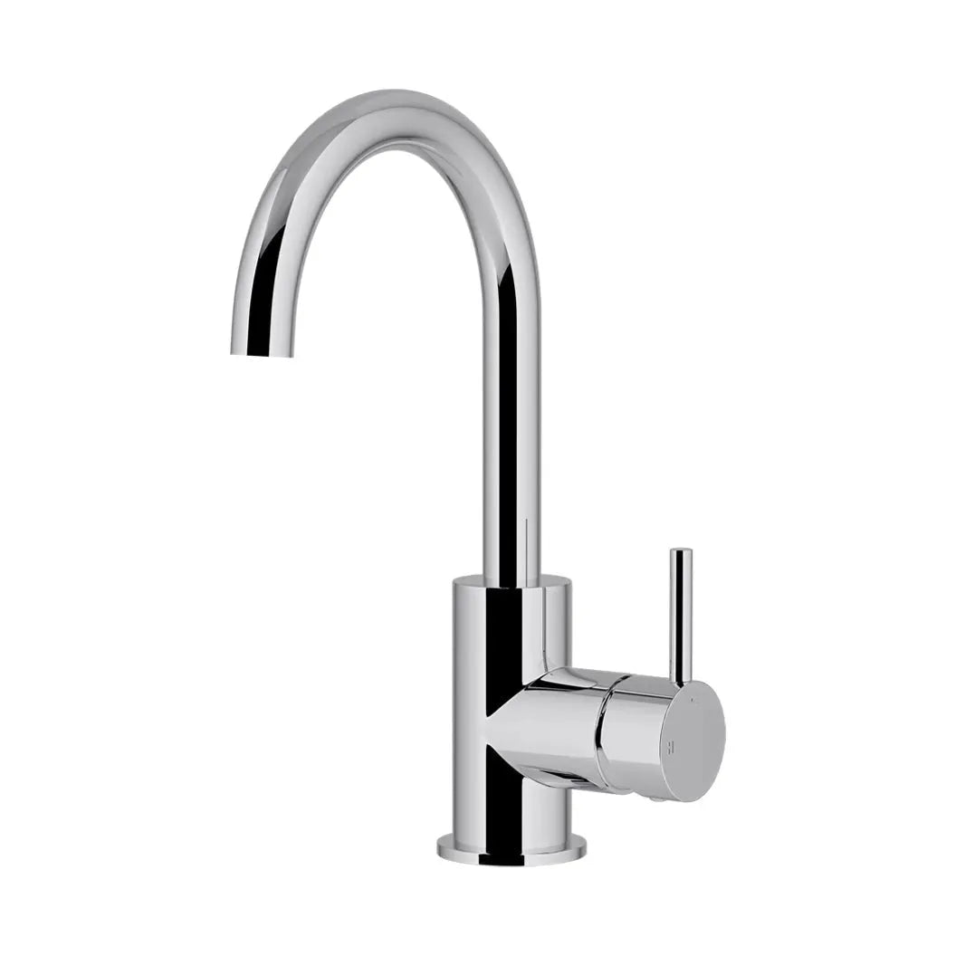 Meir Round Gooseneck Basin Mixer + Cold Start