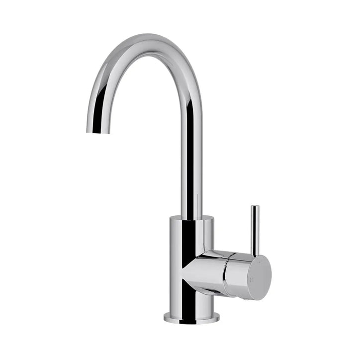Meir Round Gooseneck Basin Mixer + Cold Start