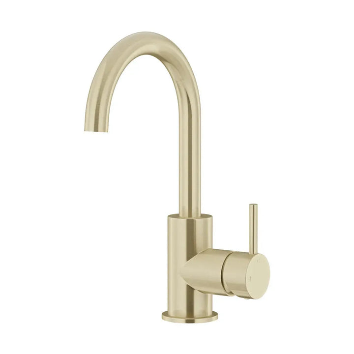 Meir Round Gooseneck Basin Mixer + Cold Start