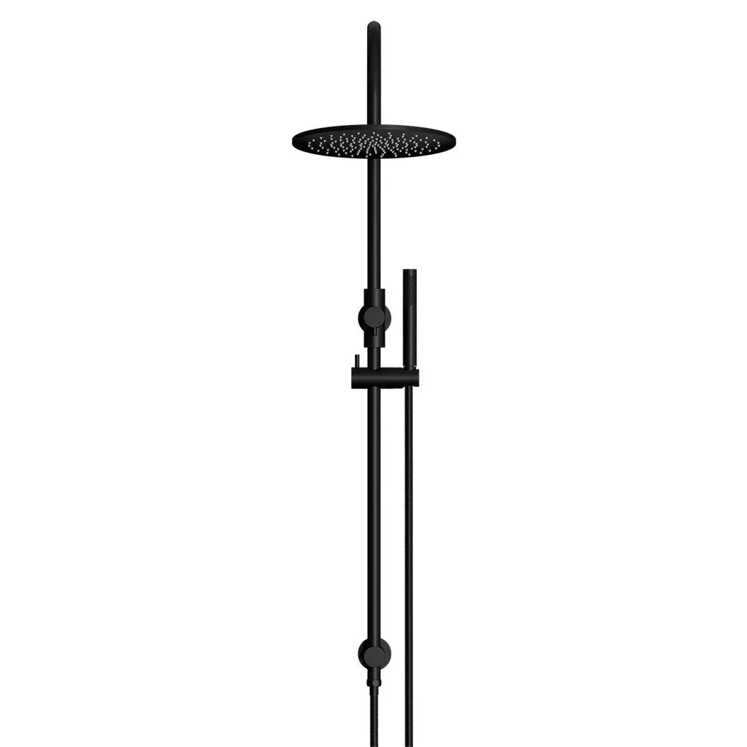 Meir Round Overhead Shower Set, Single Function Hand Shower