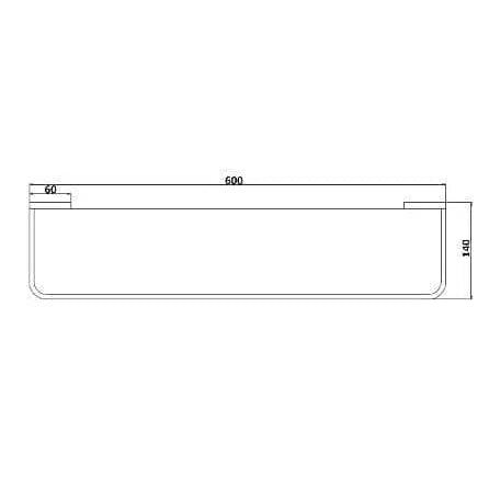 Millennium Inis Glass Shelf ( Chrome/Black/Brushed Nickel )