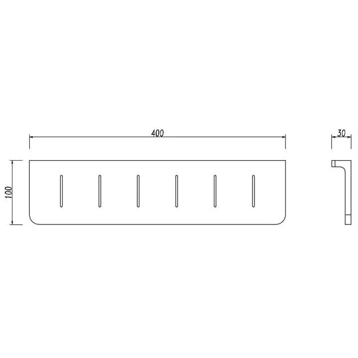 Millennium Inis Slotted Shelf Chrome Or Black