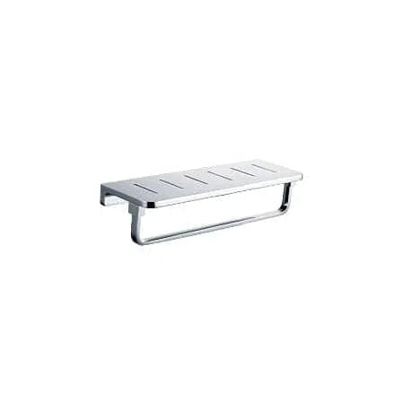 Millennium Inis Slotted Shelf With Towel Bar Chrome Or Black