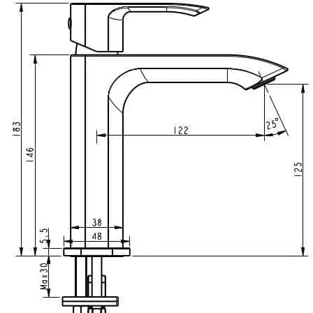 Millennium Zoya Basin Mixer Brushed Nickel