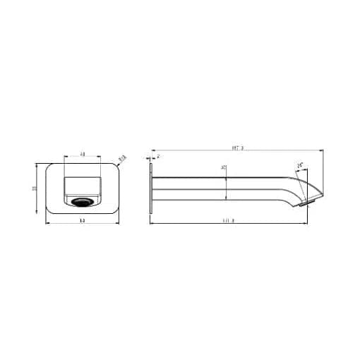 Bath Spout Millennium Millennium Zoya Bath Spout Chrome Or Matte Black