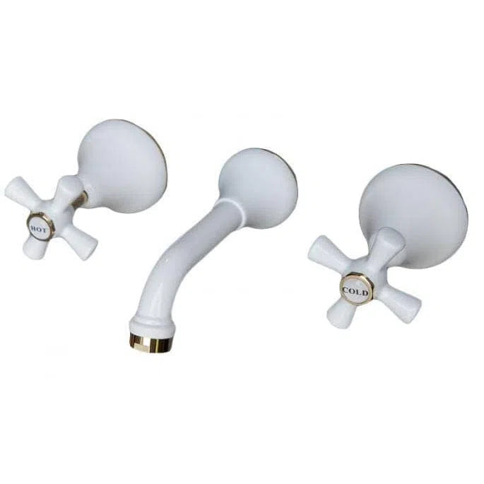 Bath Tap Millennium Millennium Bath Set White & Gold