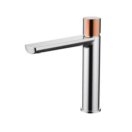Mixers Millennium Millennium Finesa Mid Rise Vessel Mixer 10730 Chrome/Rose Gold