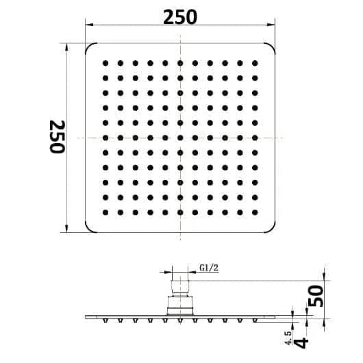 Showers Millennium Millennium Kiato Over Head Shower Rose
