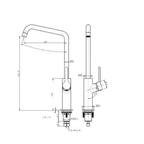 Sink Mixers Millennium Millennium Jeni Sink Mixer / Brushed Nickel