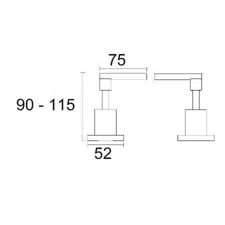Tapware PWE PWE Waterpoint Lever Wall Set