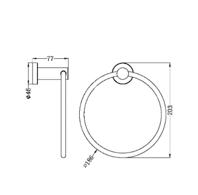 Nero Classic/Dolce Hand Towel Ring