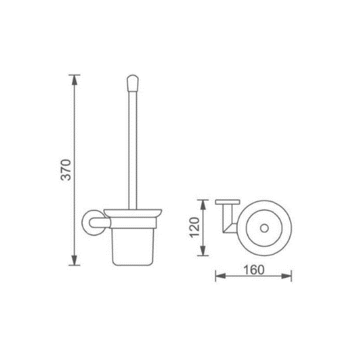 Nero Dolce Toilet Brush Holder