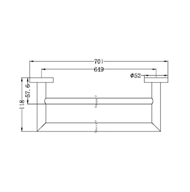 Nero Dolce Double Towel Rail