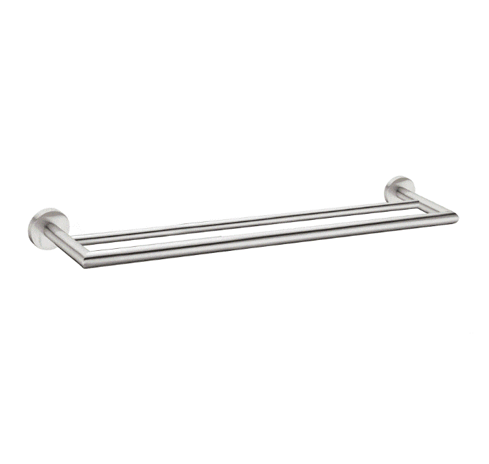 Double Towel Rail Nero Nero Dolce Double Towel Rail Brushed Nickel / 700mm