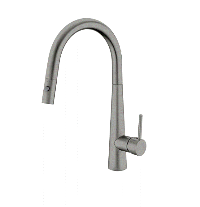 Pull Out Tap Nero Nero Dolce Pull Out Sink Mixer With Vegie Spray Function Gun Metal