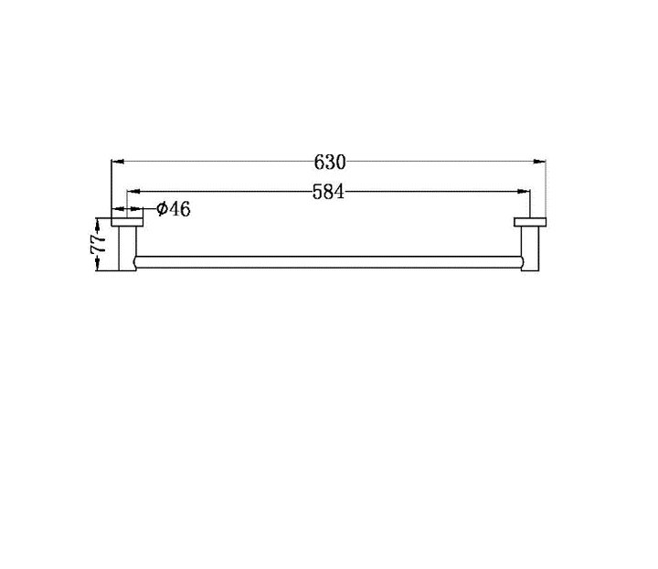 Nero Mecca Single Towel Rail