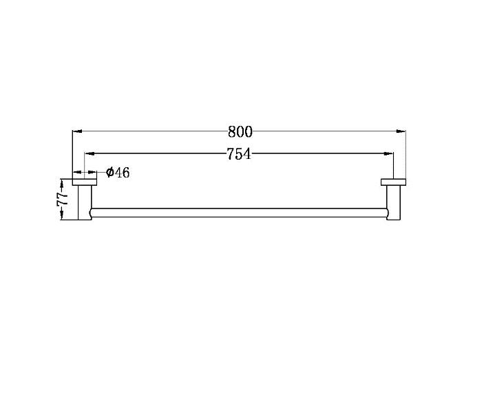 Nero Mecca Single Towel Rail