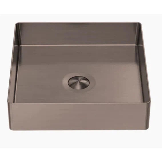 Nero 400mm Square Stainless Steel Basin